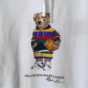 Polo Ralph Lauren Men’s Polo Bear Fleece Hoodie in White